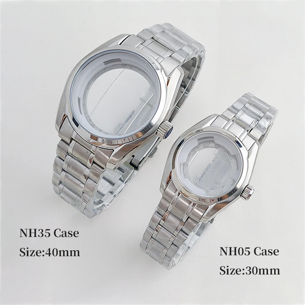 40mm NH35 and 30mm NH05 Men's/Women's Watch Case For GS Improve Watch Sapphire Glass Diving Case Custom Logo Watch Dial Parts