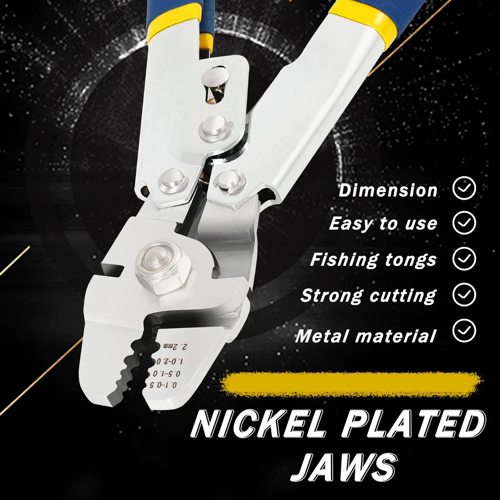 

1 комплект инструментов для морской рыбалки, алюминиевая трубка, алюминиевая головка карты, плоскогубцы для рыболовных снастей, 8-символьные алюминиевые обжимные клещи