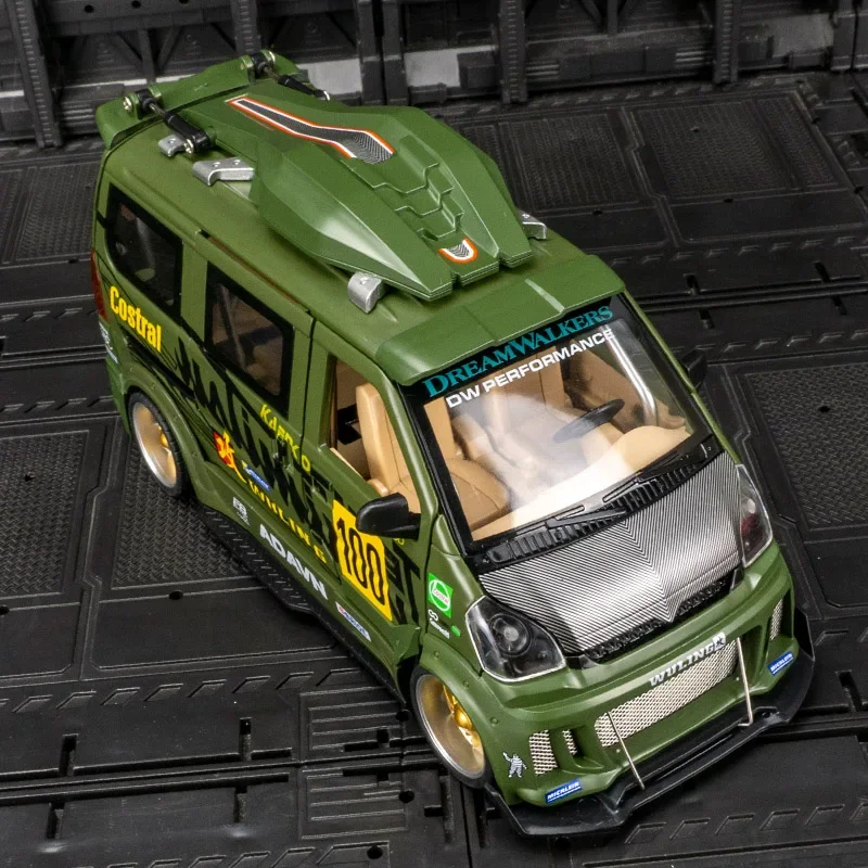 1:24 WULING Rongguang Van alliage voiture modèle moulé sous pression en métal jouet véhicules modèle son et lumière Simulation Collection enfants cadeau