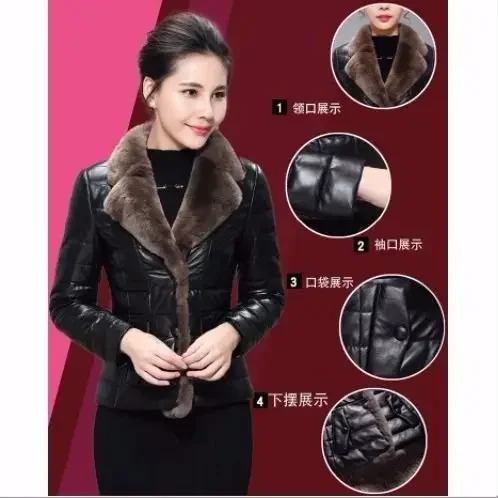 Casaco de pele de inverno vintage de luxo para mulheres 2025 roupas outono couro frio jaqueta de motociclista mulher muito quente roupas de lã pesada quente