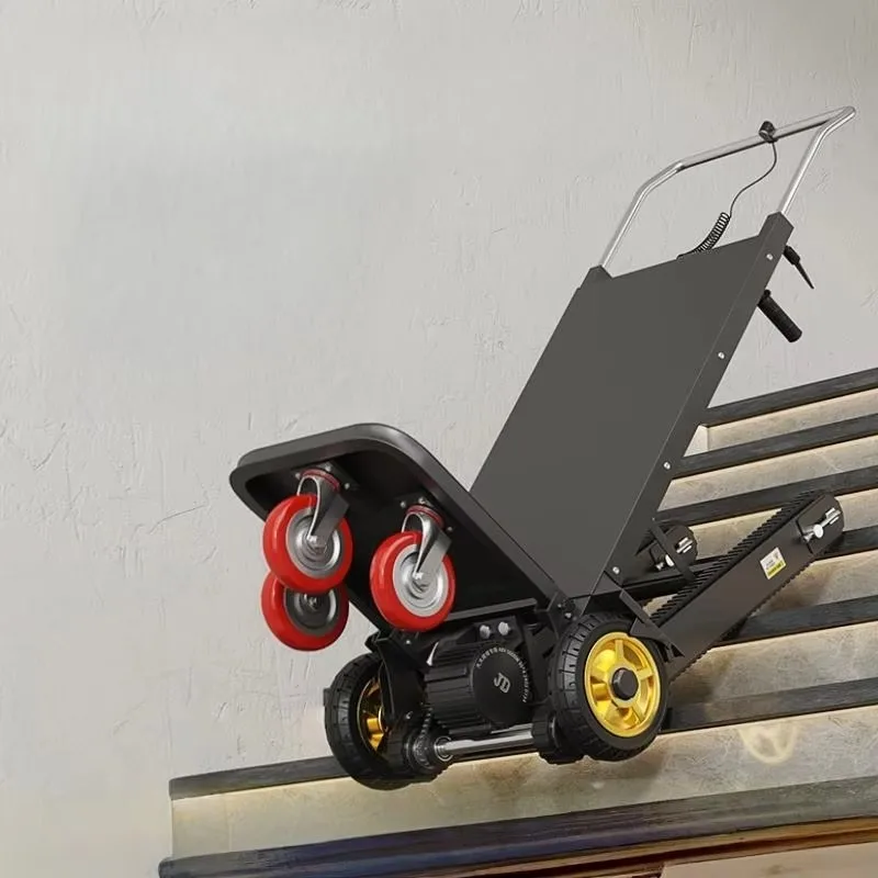 Electric Stair Climbing Cart for Refrigerator Furniture Moving Delivery Trolley with Stairs Climbing Wheels for Courier