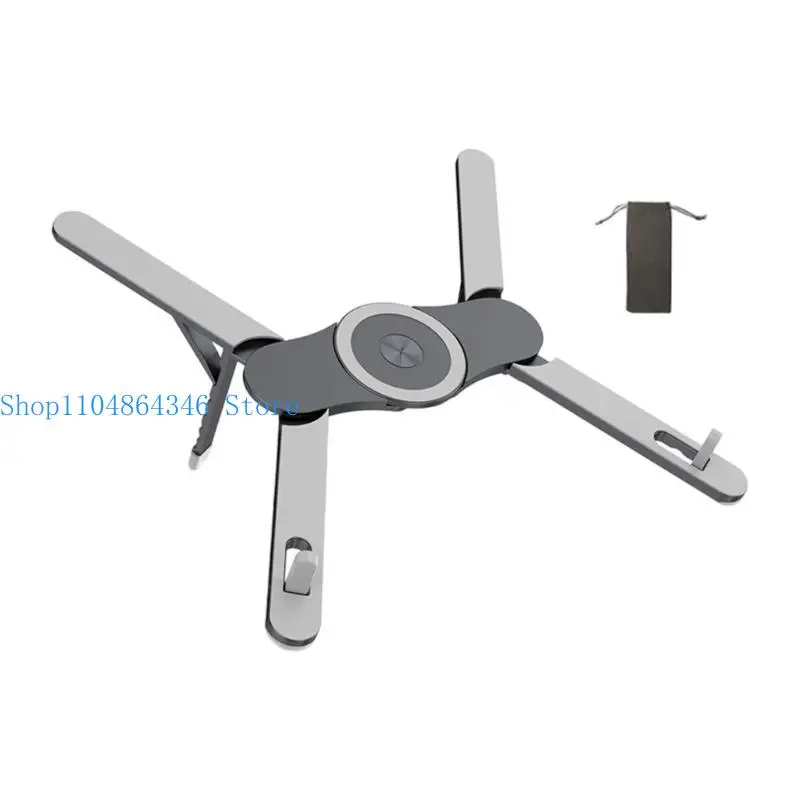 

5asd Portable Adjustable Tablets Stand Lightweight Aluminum Alloy Laptop Holder 6 Position Tilt For Multiple Devices