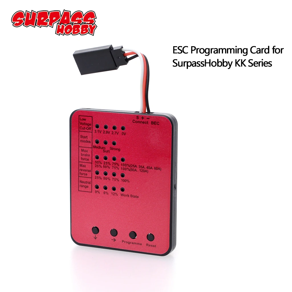 SURPASS HOBBY KK Programming Card for RC Car 25A 35A 45A 60A 80A 120A 150A KK Series Brushless ESC Electronic Speed Controller