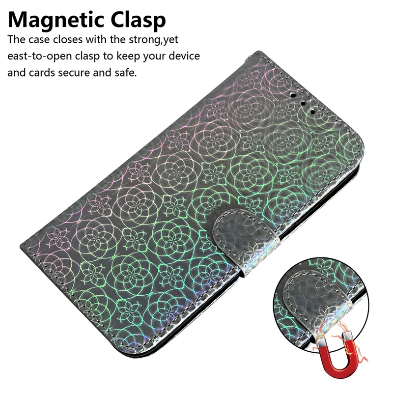 Custodia in pelle glitterata per Xiaomi Redmi Note 11 10 9 8 12 Pro Plus 5G 8T 7 12S 11S 10S 9S 9T 10T 9A 9C 10A 10C 12C Flip Case Cover