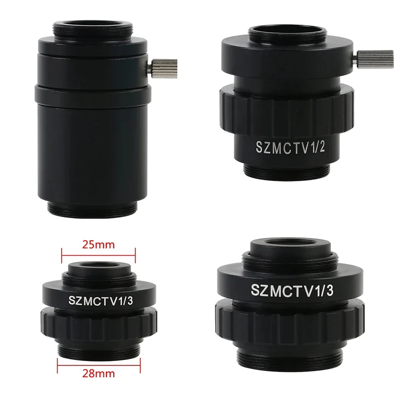 SZM CTV 1/2 1/3 1X CCD Adapter 0.3X 0.5X 1X C mount Lens For Zoom Trinocular Stereo Microscope HDMI VGA USB Camera