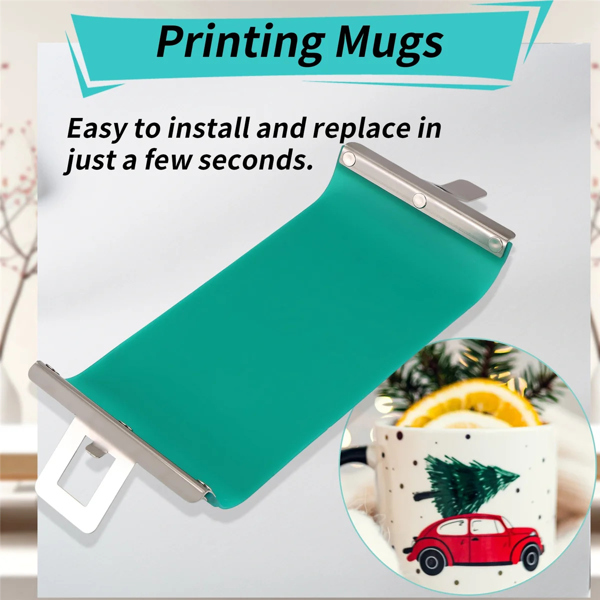 SMIEA 3D Tazza Trasferimento Sublimazione Tazza in Silicone Avvolgere Tazza Stampo 11OZ Morsetto per Tazza per Stampa Tazze