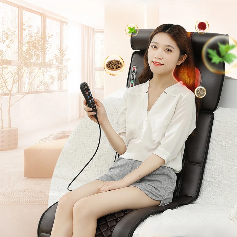 Lumbar Cervical Traction Massage Mattress Multifunctional Massage Mats Vibration Leg and Foot Massager Hand-held Wire Control
