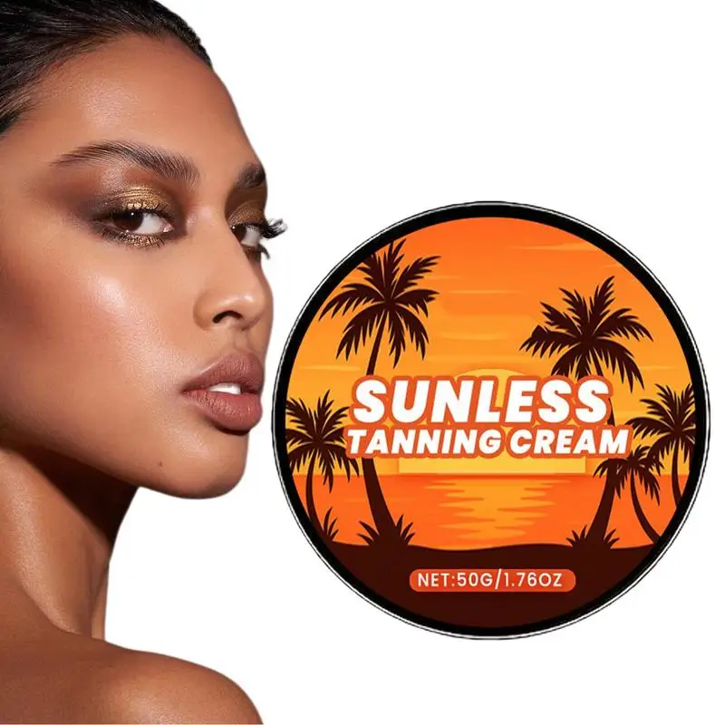 

50g Skin Self Tanning Cream Natural Glow Body Bronzer Bronzing Lotion Dark Natural Self Tanner Lotion Tanning Accelerator Cream