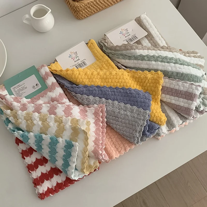 

Kitchen Cloth No Fading No Oil Stain No Trace Left Diwaing Towel Coral Velvet Material 30cm Size