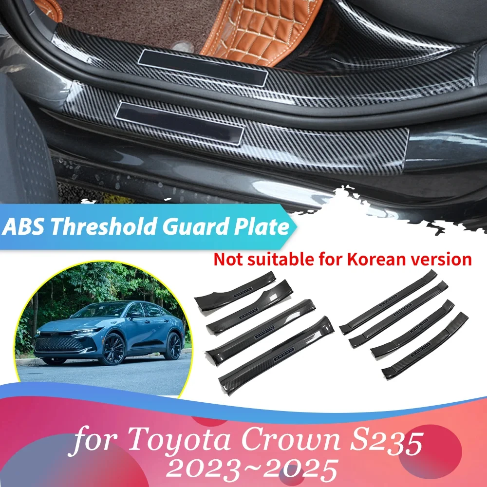 

Автомобильная педаль ABS для Toyota Crown Crossover S235 2023 ~ 2025, ABS, накладка на порог, накладка на порог, наклейка, аксессуары