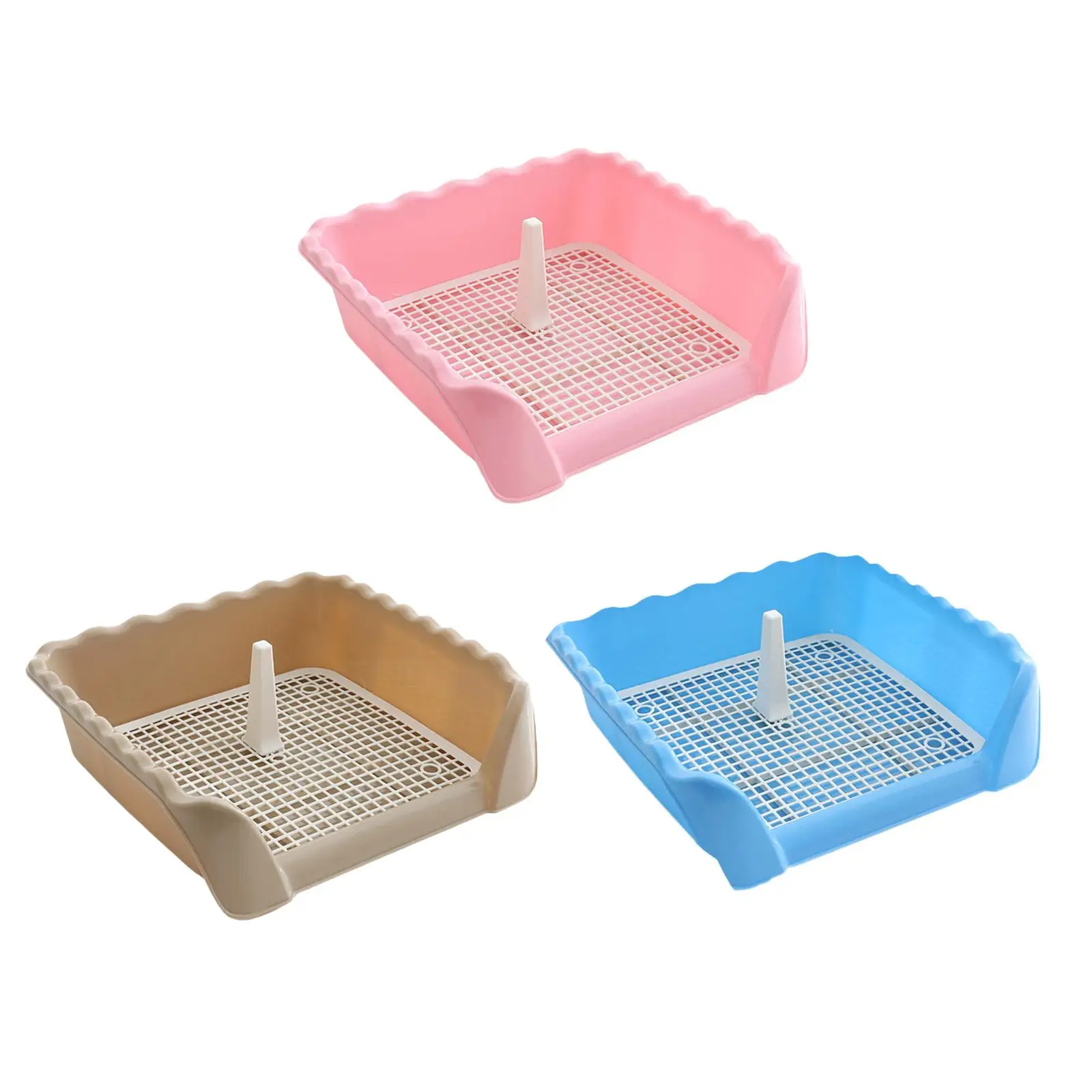 Portable Dog Potty Tray Mat Loo Pad with Fence Holder for Training