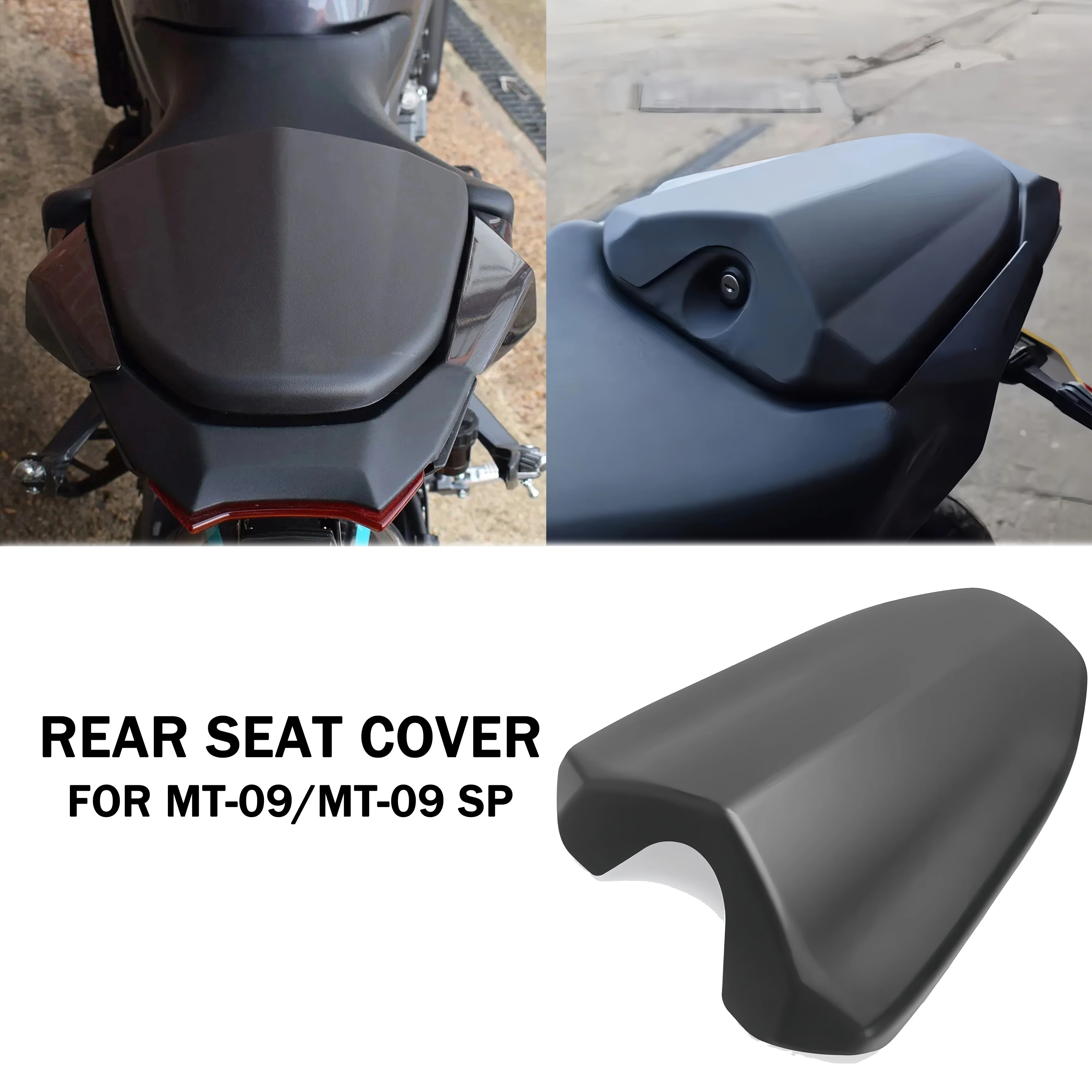 New For YAMAHA MT 09 SP MT-09 MT09 Black Carbon Fiber Rear Passenger Seat Cowl Fairing Cover Motorcycle Accessories 2024 2025