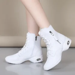 New dance boots women's jazz modern dance shoes outdoor women's square dance shoes white black sports boots size 34-42