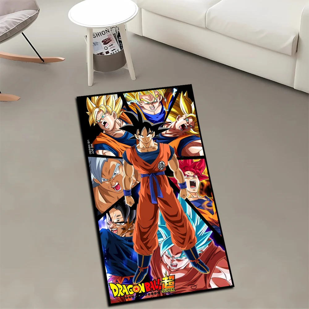 Area Rugs Anime Dragon Ball super Saiyan God All forms of Goku Super Cool Customize Rug Handmade Printed Carpet for Room Decor