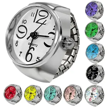 Rétro Punk alliage doigt montre anneau pour femmes hommes Couple anneaux montres numériques élastique extensible doigt bande anneaux bijoux horloge