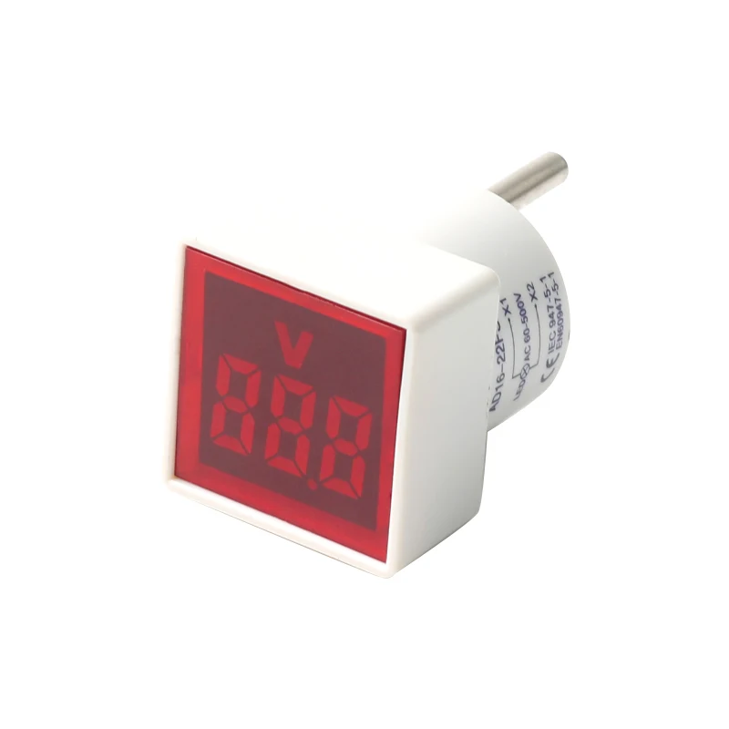 Round/Square Voltmeter Plug Type European Standard Direct Plug Universal  LED Digital Display Indicator AC220V/230V