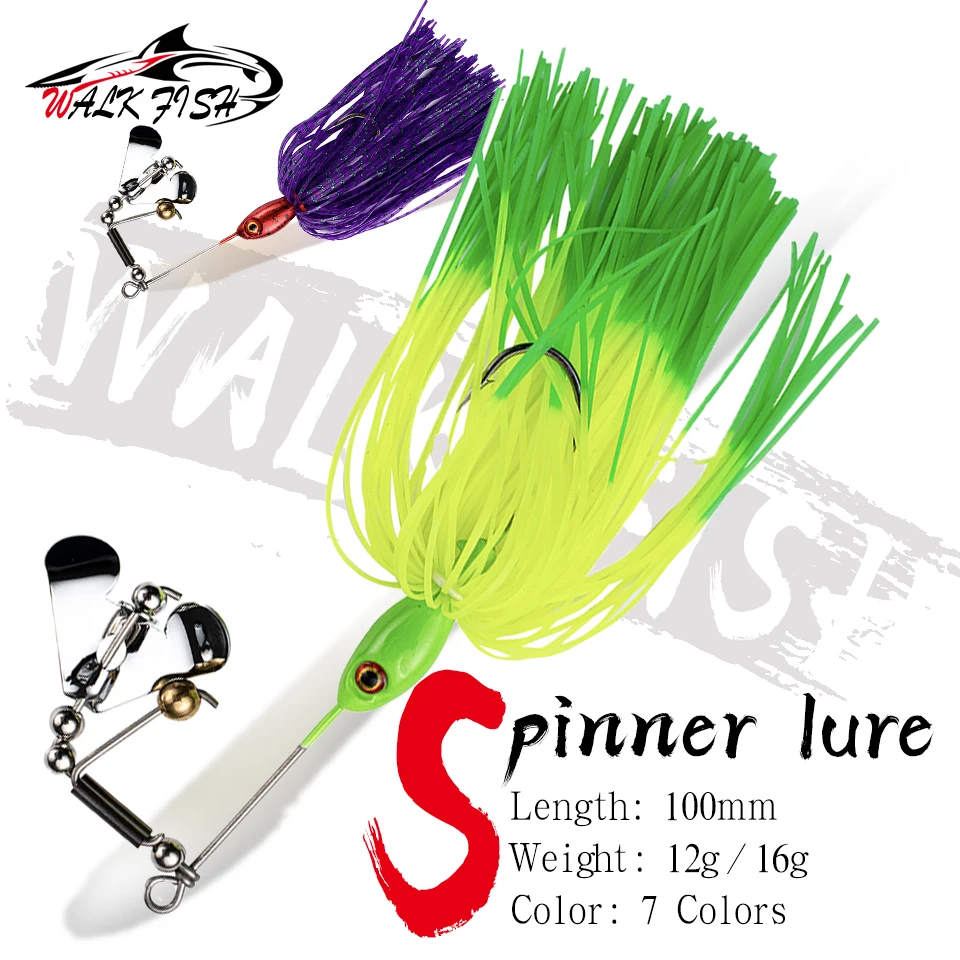 المشي الأسماك 12 جرام 16 جرام سبينر الطعم الصيد إغراء عالية الجودة تهزهز الطعم الاصطناعي باس بايك Buzzbait المتذبذب الصيد البحري المياه العذبة