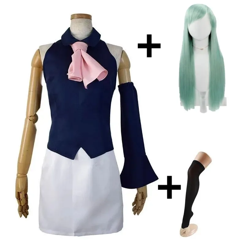 

Anime The Seven Deadly Sins Elizabeth Liones Cosplay Summer Girls White Sexy Skirt Uniforms Halloween Party Dress
