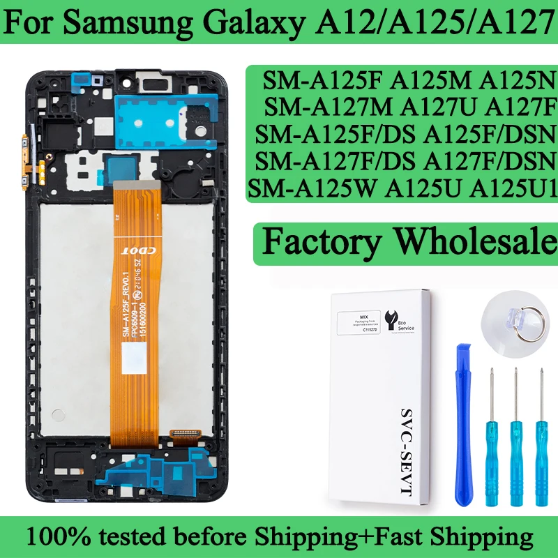 SM-A125F SM-A127F Premium Lcd For Samsung Galaxy A12 Display Galaxy A127 Touch Screen Digitizer Panel Assembly For Galaxy A125