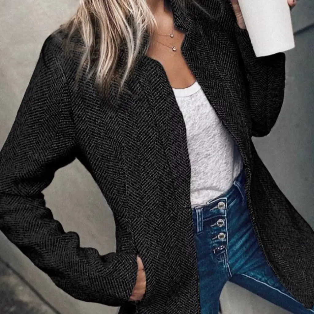 

Women's Thickened Short Woolen Coat Autumn Winter Fashion European American Stacked Look Popular Style
