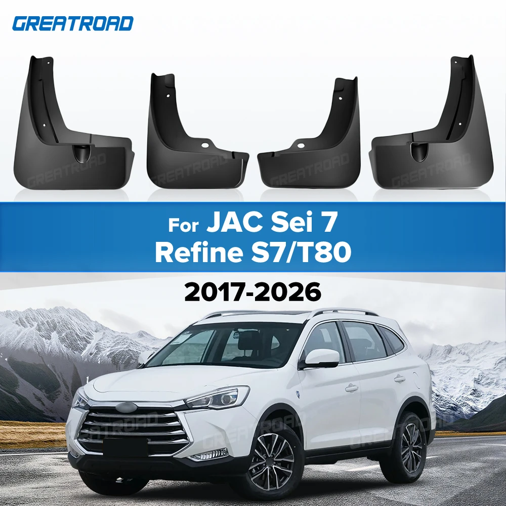 

For JAC Sei 7/Refine S7/T80 2017-2021 2022 2023 2024 2025 2026 Fender Mudflaps Splash Guards Mudguards Mud Flaps car Accessories