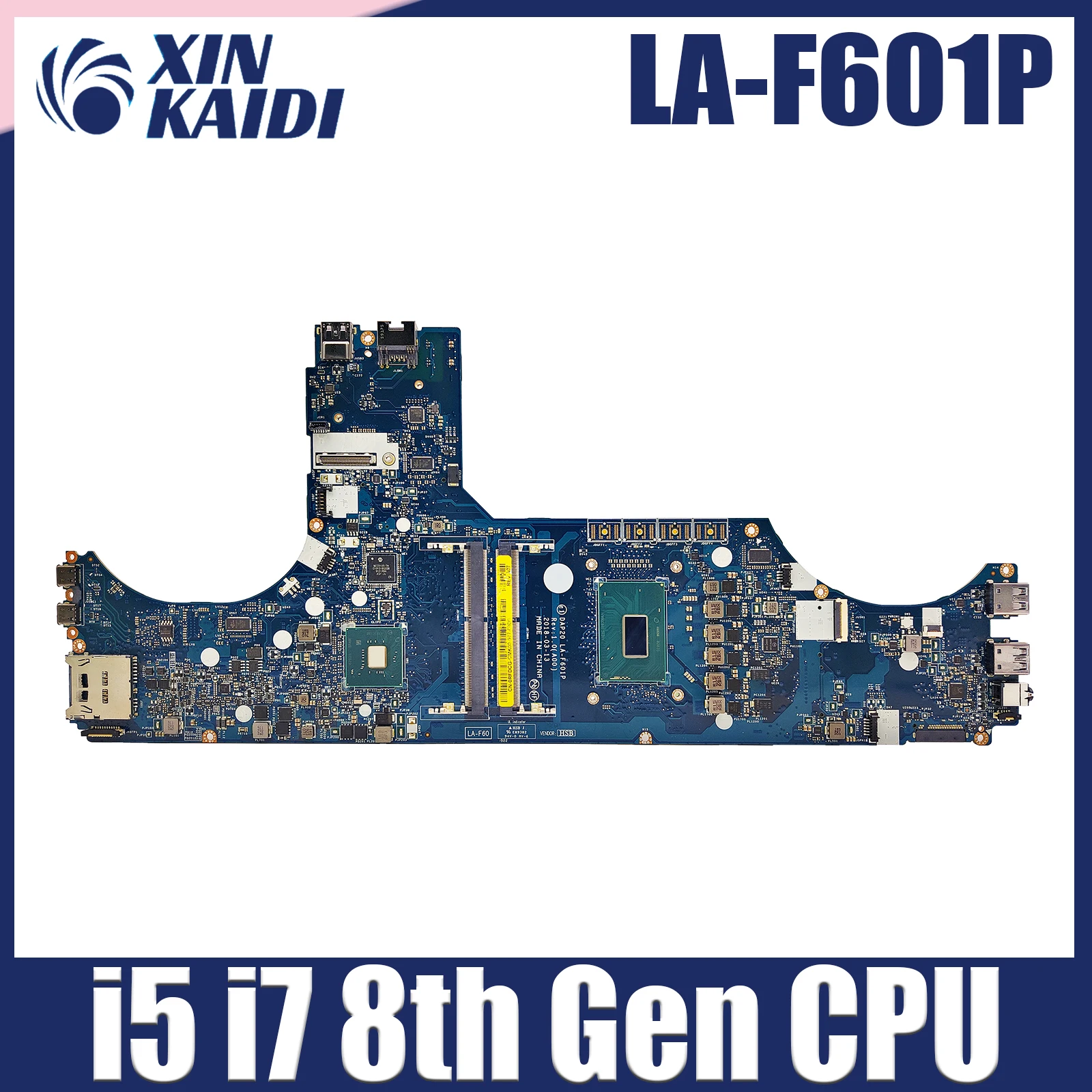 

For DELL Precision 7730 Laptop Motherboard LA-F601P 0RFDCG 0CVMJW 0V490F 0GP3DD Notebook Mainboard i5 i7 8th Gen CPU