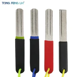 Double Side Hook Hone Fishing Hook File Line Stripper Knife Sharpener Mini Diamond Sharpening Tool Fishing Accessory