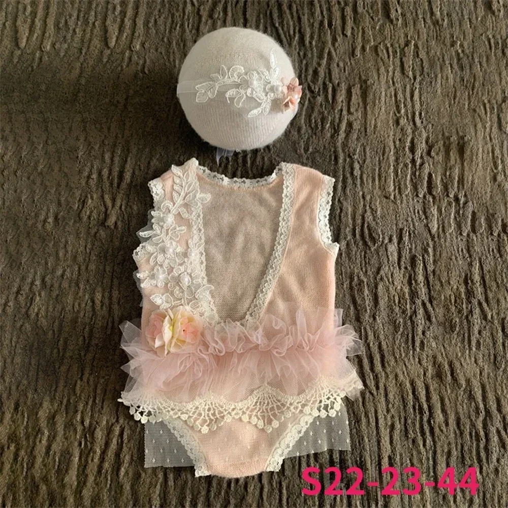 

0-3month Baby Girl Clothes Princess Dress Newborn Photography Prop Outfit Headband Romper Bodysuits Photo Shoot Accessories