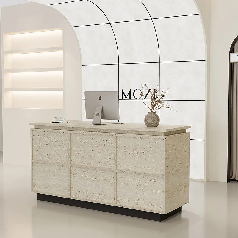 Clothing store checkout page Small bone line Bar Women's clothing store Beauty salon Reception desk Zhonggu cave stone pattern