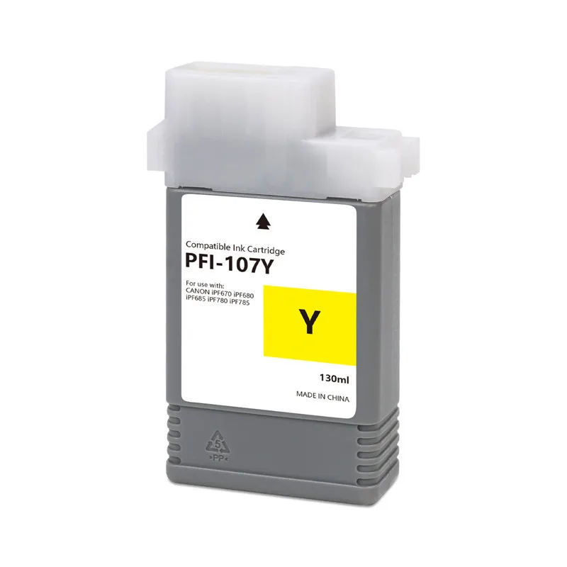 Cartucho de tinta Compatible con PFI-107 PFI107, para Canon iPF670, iPF680, iPF685, iPF770, iPF780, iPF785, con Chips completos de tinta