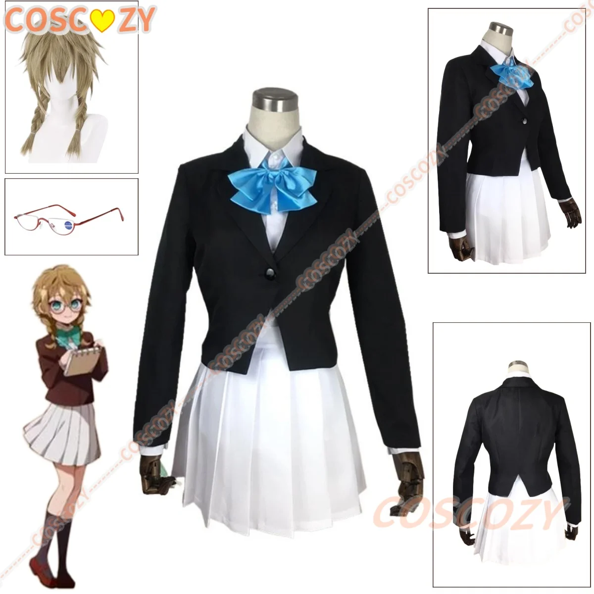 Унитаз Shijima Mei Косплей Униформа Очки Jibaku Shounen S2 Косплей Девушки Ролевая игра Костюм Парик Хэллоуин Вечеринка Ханако-кун
