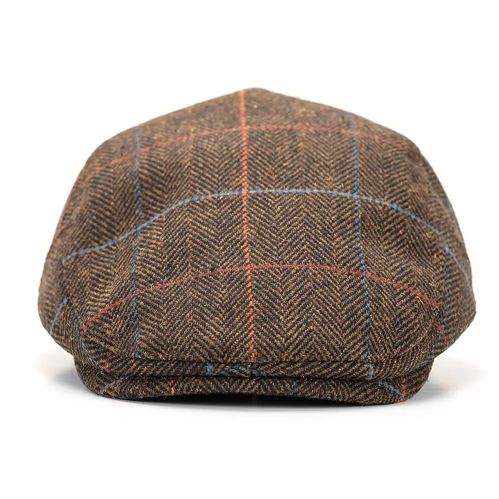 

Vintage Wool Blend Men's Beret Hat Winter Thick Stripe Design Golf Flat Cap Adjustable Size Elegant Warm Gatsby Hat Casual Wear