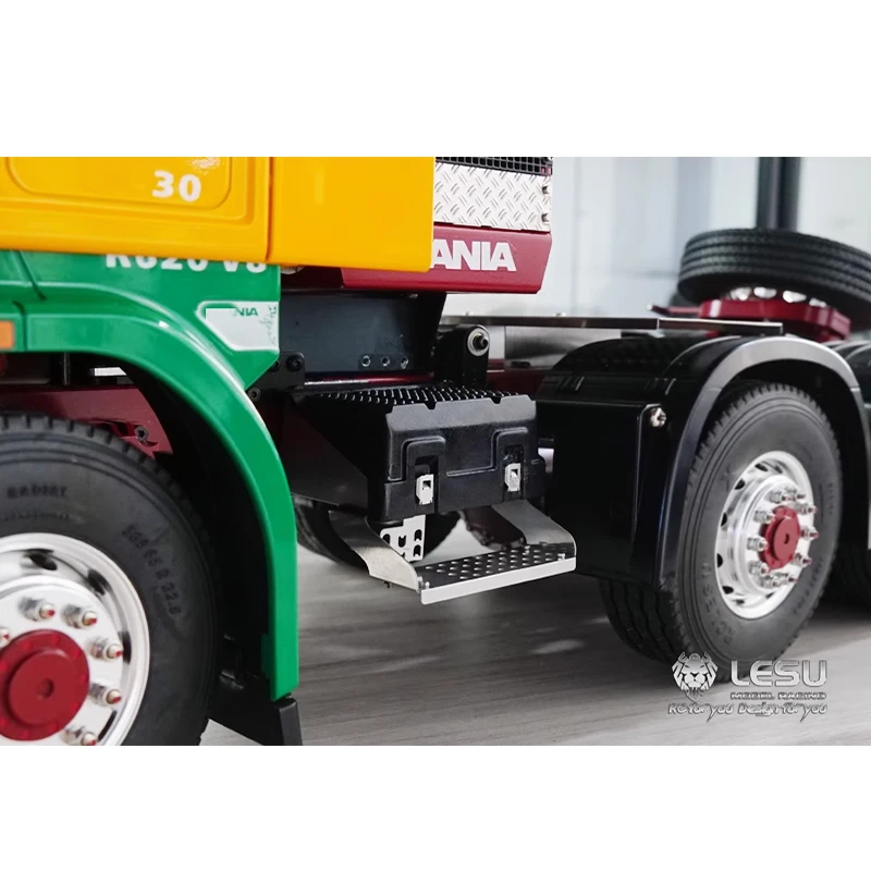 LESU 金属バッテリーボックス プレート付き Tamiyay 1/14 RC トラクター トラック 油圧ダンパー 電気自動車 Th08734-Smt3