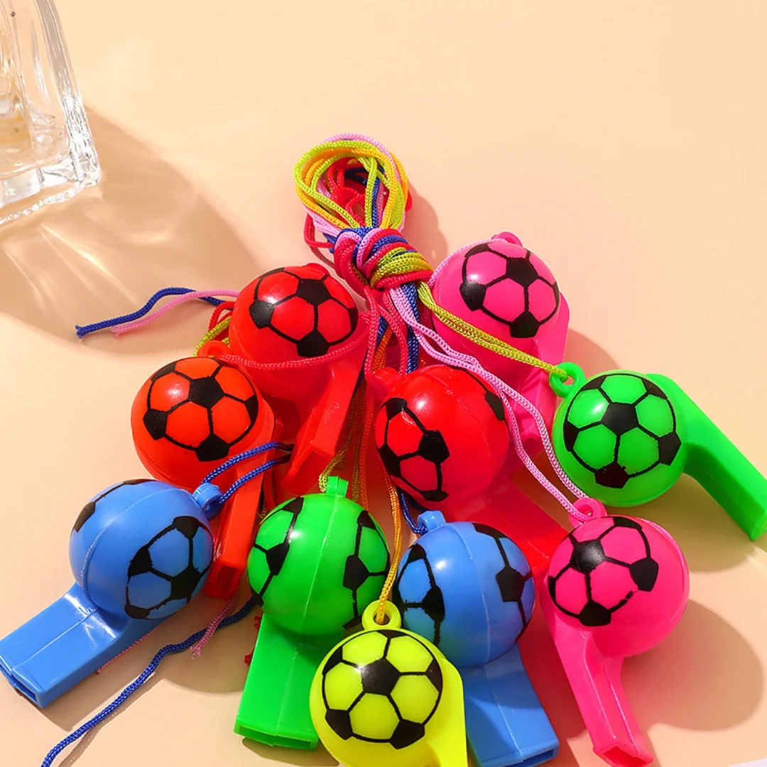 10/20Pcs Soccer Party Gifts Whistles Noise Maker Toy Kids Sports Football Theme Birthday Party Favors Pinata Goodie Bag Filler