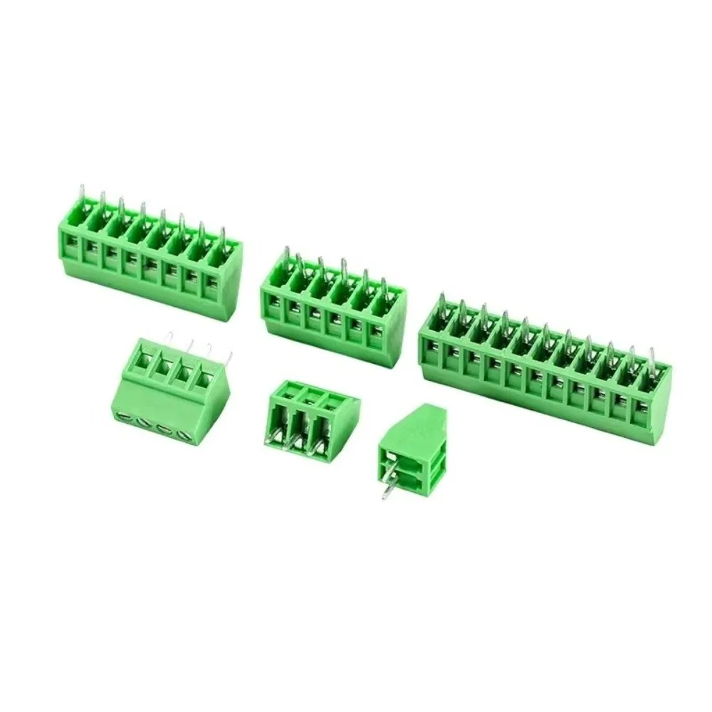 10Sets 2EDG-5.08mm PCB Terminal Block Vertical Plug Straight Style Wire Terminal Connector Right Angle 2-6P