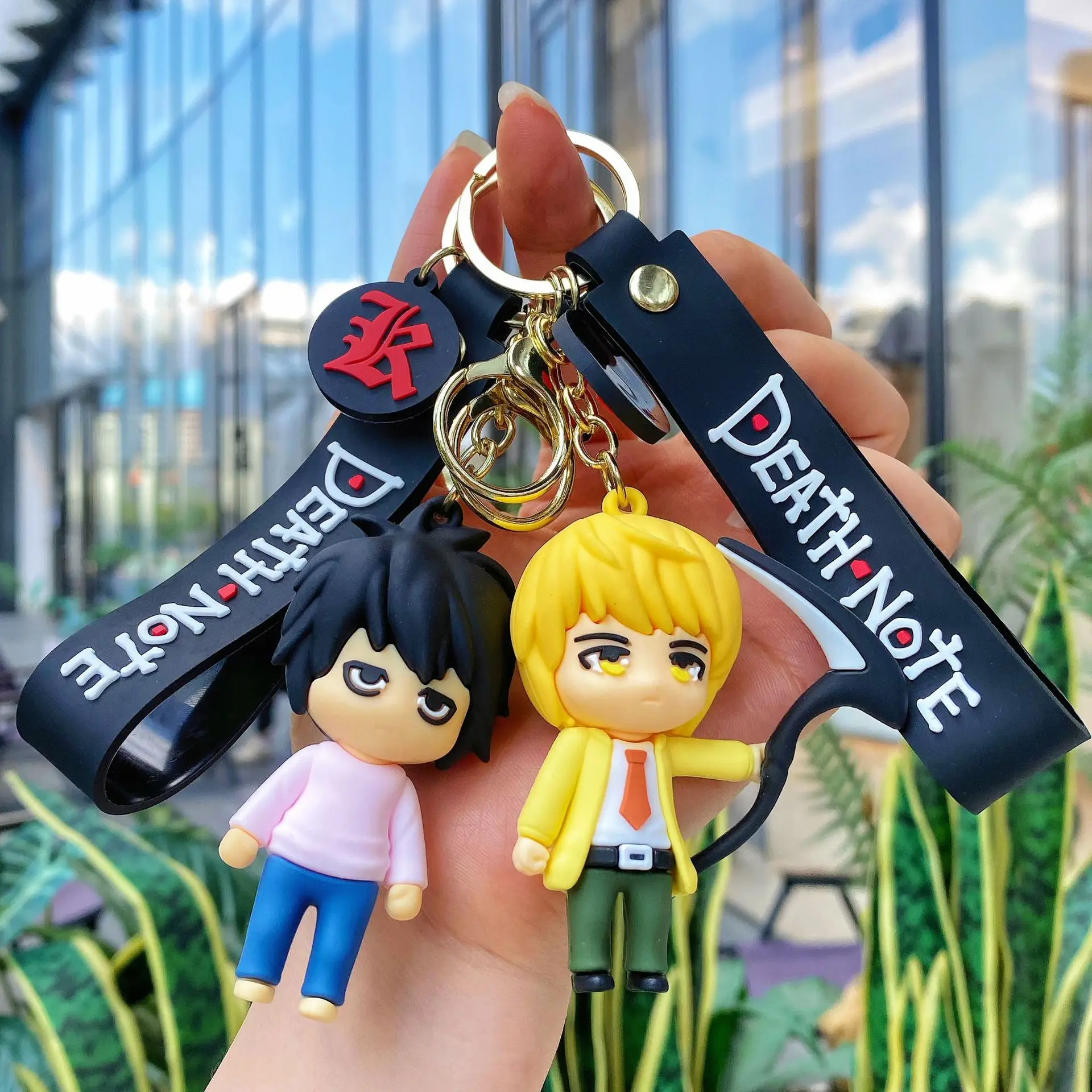 New Anime Keychain Women Men Key Chain Cartoon Double Sided Pendant Key Holder Acrylic Jewelry For Children Birthday Gifts view 5