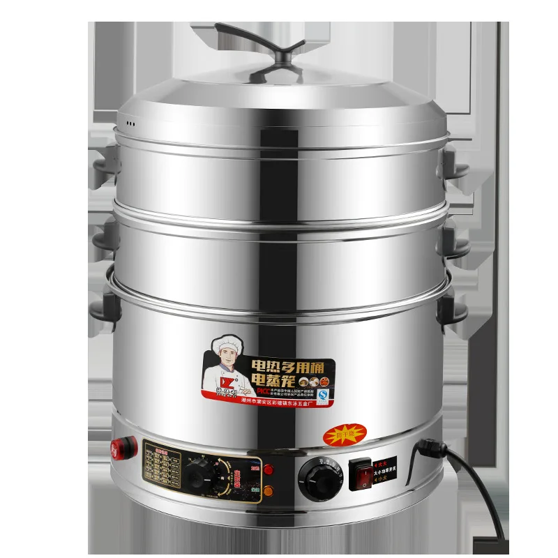 

Commercial timing electric steamer, large multi-layer stainless steel, vegetable steamer