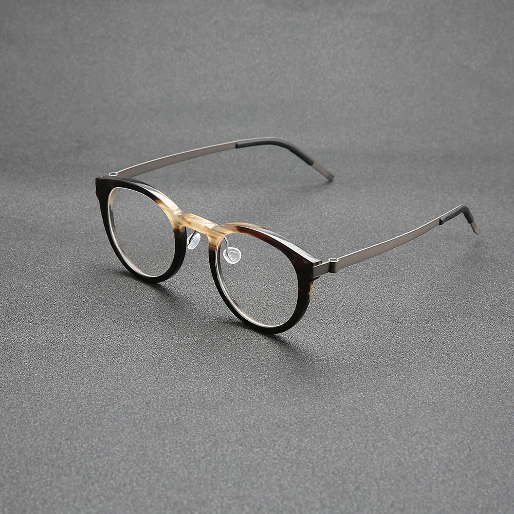 

Brand same ultra-light titanium legs natural horn frames custom handmade glasses optical glasses reading glasses