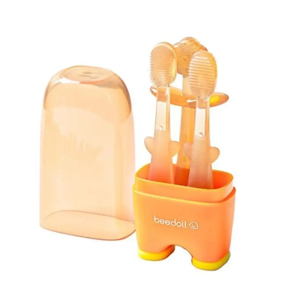 

High Quality Silicone Babies Silicone Toothbrush PP Tongue Cleaning Children's Toothbrushes Tongue Brush Baby
