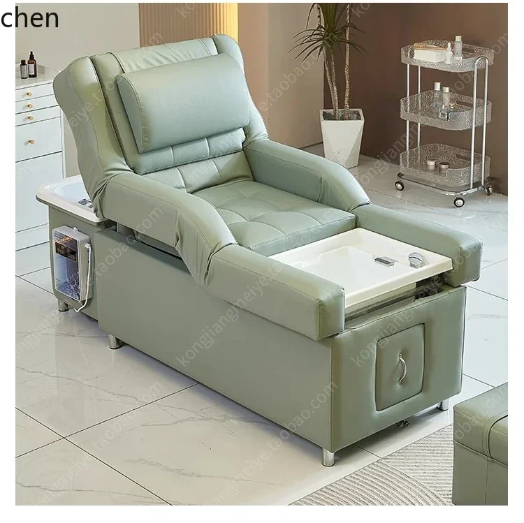ZML Electric Back Lift Head Therapy Foot Therapy Foot Bath Sofa Integrated Bed Foot Washing Massage Bed