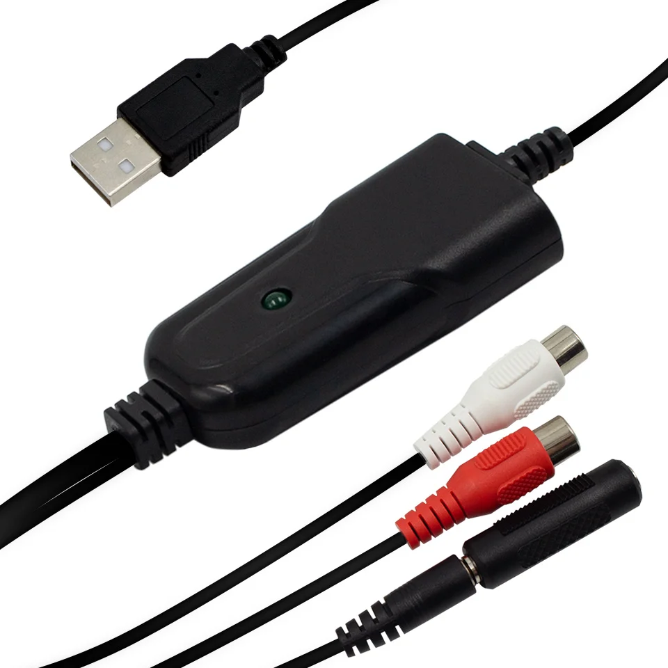 USB2.0 Audio Capture/Grabber Card Device - Analog Cassette to Digital MP3 Converter - Cassette To CD /USB Audio Capture MP3