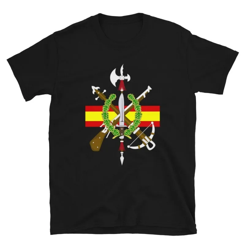 Bandera Operaciones Especiales La Legión Española Men T-Shirt Short Sleeve Casual 100% Cotton O-Neck T Shirt