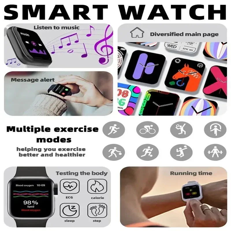 T900 Pro Max Original SmartWatch Series 8 Phone Call Custom Watch Face Sport Waterproof Women Man Wireless Charging Smart Watch