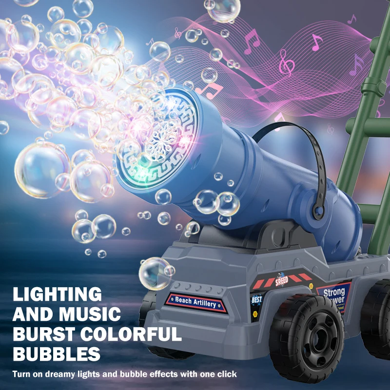 Tank Bubble Blowing Cart Kids Toys Electric Soap Bubble Machine With Lighting Music Summer Outdoor Games Toys For Boys Girls