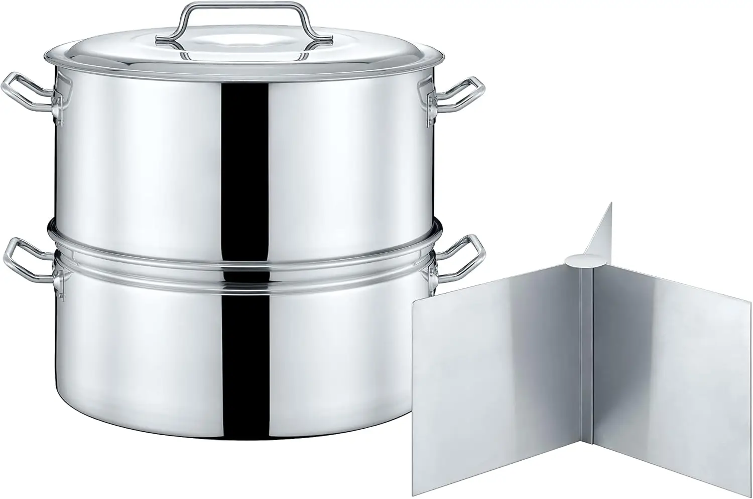 

Stainless Steel Stock Pot Steamer and Braiser Combo. Great for steaming oysters, crab, crawfish and more
