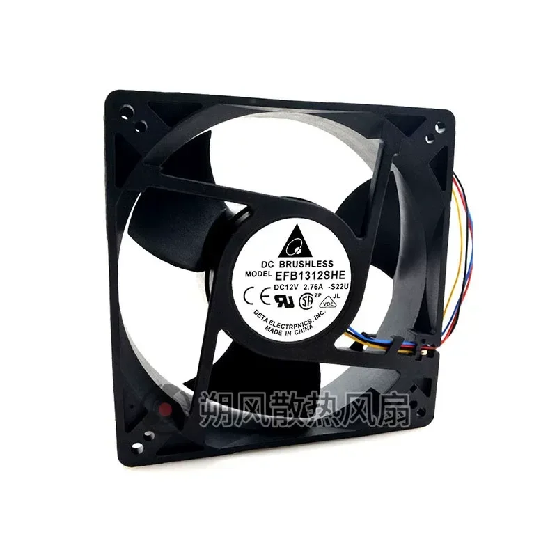 for Delta EFB1312SHE 12738 12V 2.76A 13CM High Performance Cooling Fan for Violent Modification PC Case Radiator