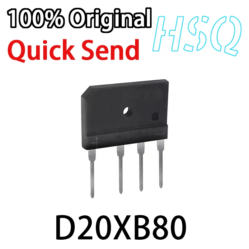 5PCS New Induction Cooker Rectifier Bridge D20XB80 Flat Bridge/Quadruped Direct 20A 800V Bridge Stack Rectifier