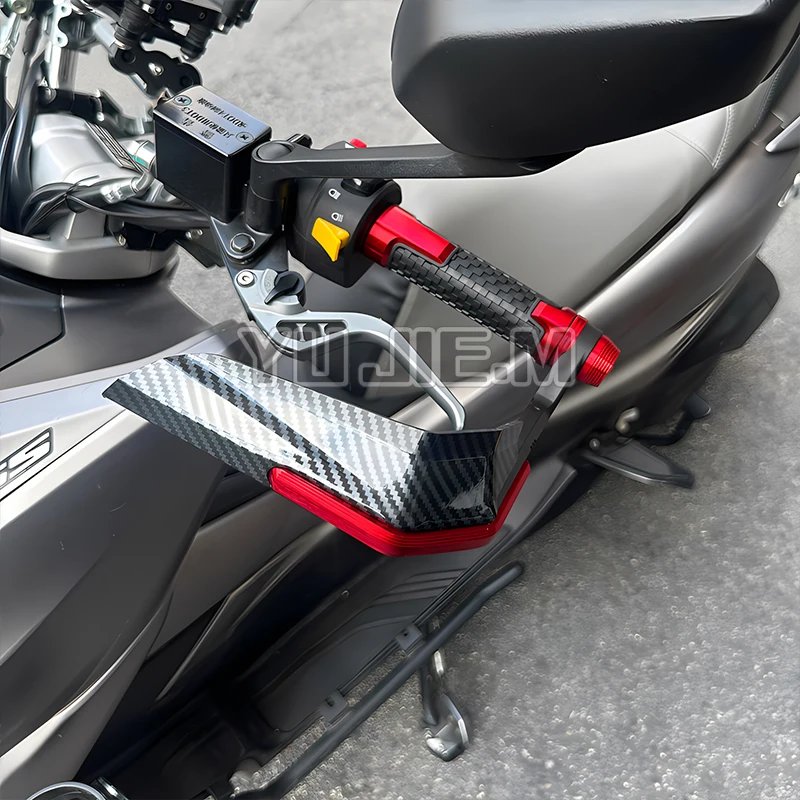 ل SYM Cruisym 150 180 300 GTS 300i JOYMAX Z300 دراجة نارية المقود Handguard الزجاج الأمامي Handguard يندبروف الغطاء الواقي #6