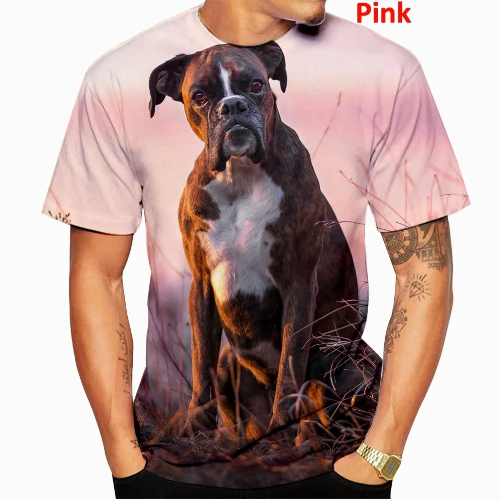 Men/Women Sweatshirt Casual Pet Dog Designs T Shirts Tops Plus Size Newest Popular Fashion Cute Boxer Dog 3D Print T Shirt