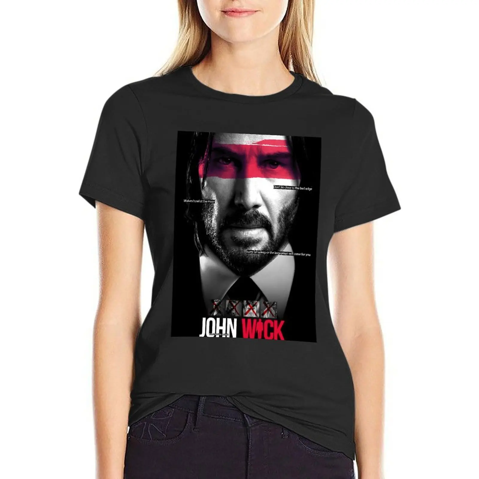 John Wick - Baba Yaga camiseta grande para mulheres, roupas vintage, top de treino, blusa hippie, verão